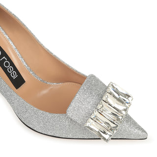 silver glitter pointed toe pump heels from Sergio Rossi sr1