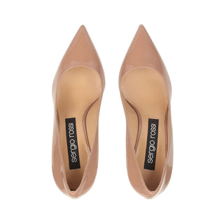 Nude leather Godiva Pump Heels by Sergio Rossi