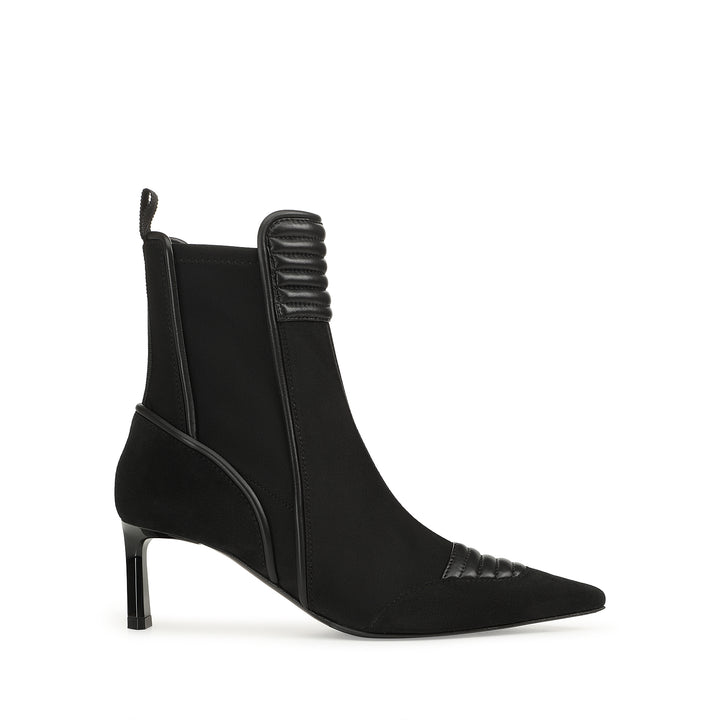 Levanto Black Genuine Suede Kitten Heel Ankle Boot – Aerosoles