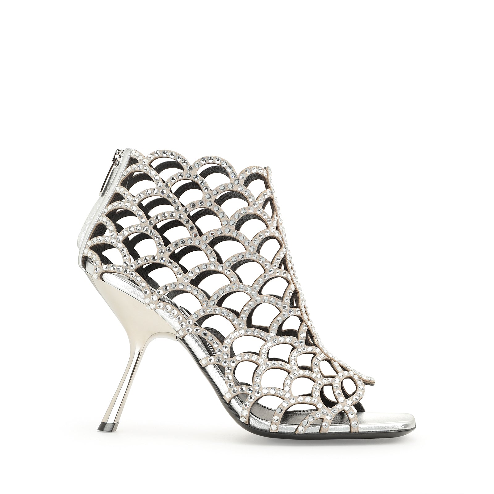 Sergio rossi silver fashion heels