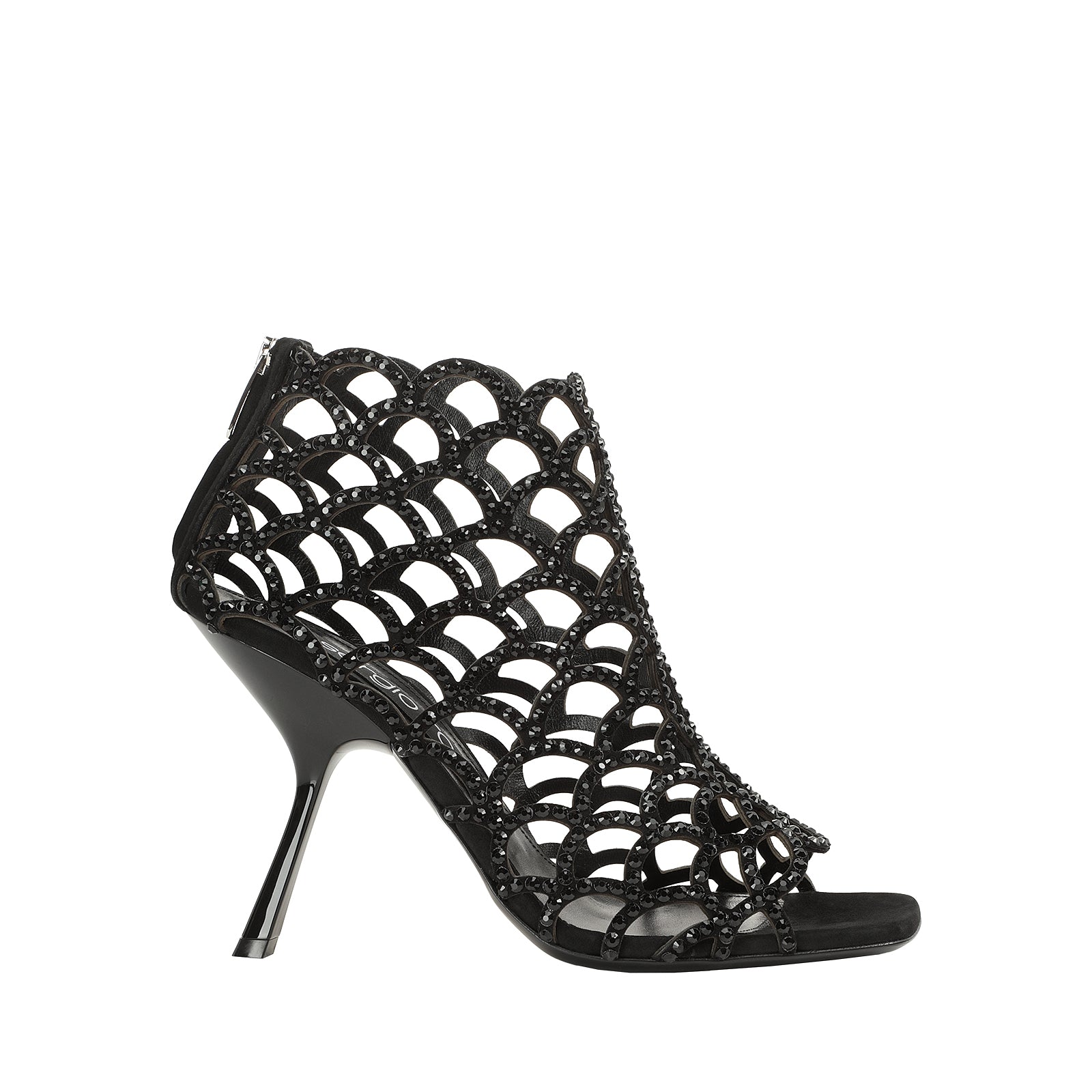 パンプス Sergio Rossi MERMAID PUMP CHALK 90mm sr Mermaid Sandal Heel Black – Sergio Rossi