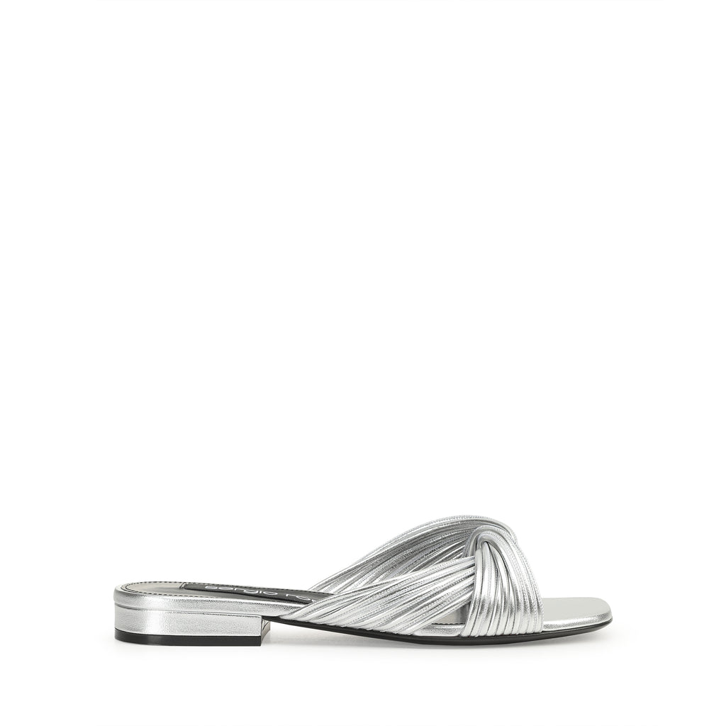 sr Akida Sandal Flat Silver – Sergio Rossi