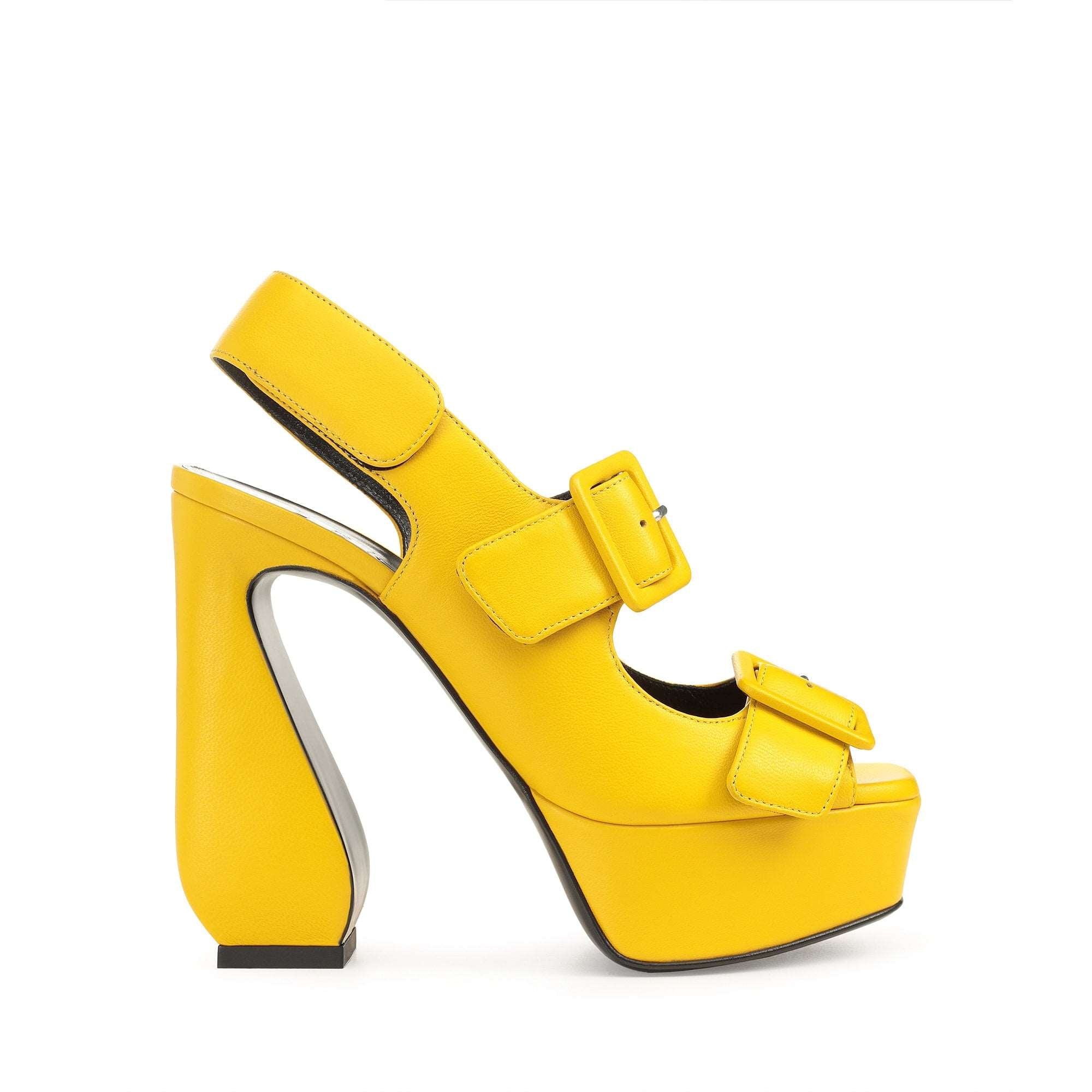 SI ROSSI Sandal Heel Yellow – Sergio Rossi