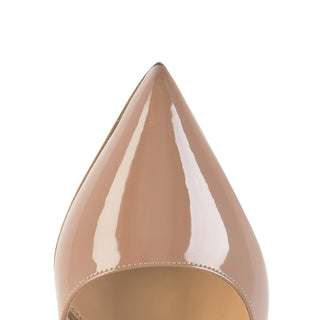 Pointed toe on Sergio Rossi Godiva pump heels in pink/nude