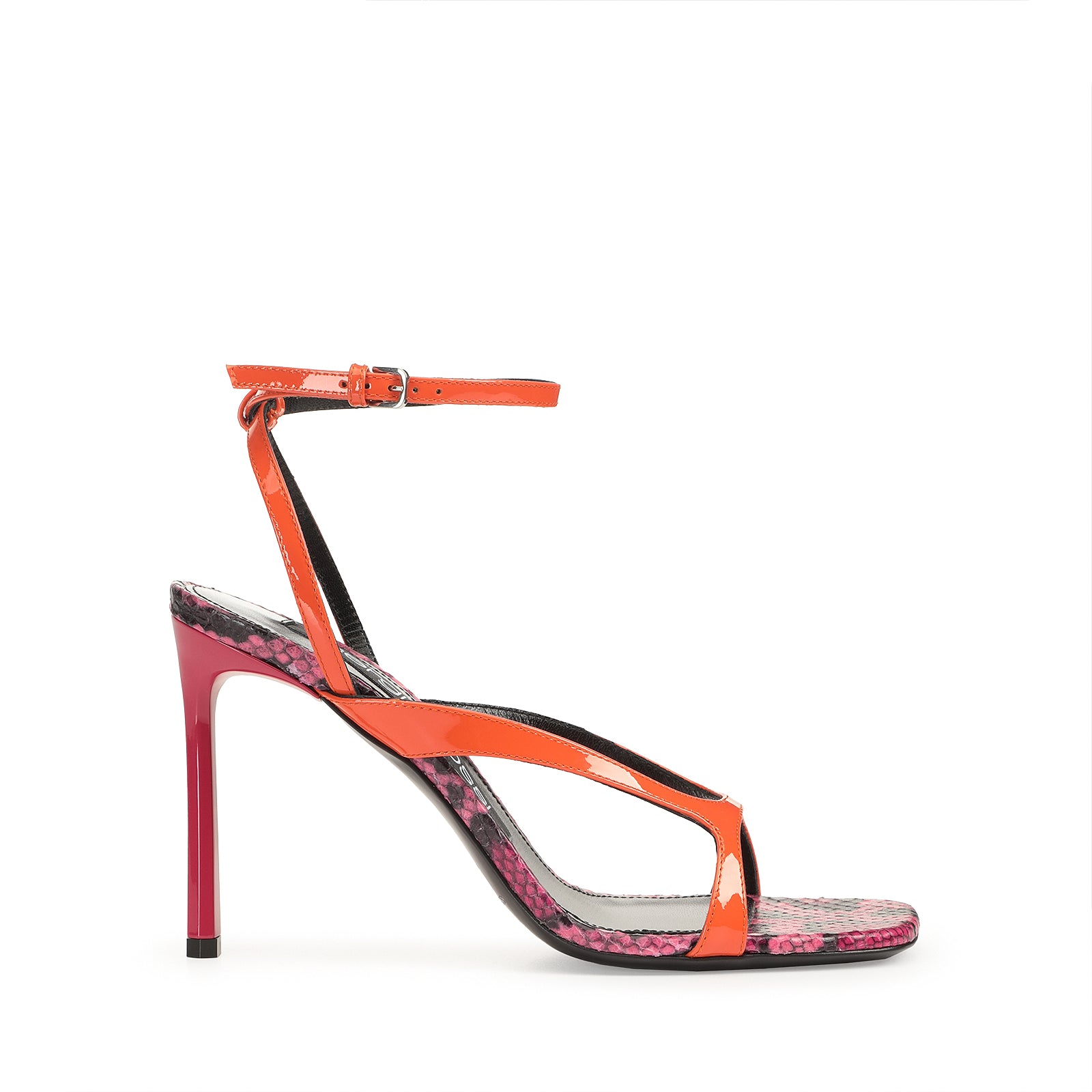 Orange snake print heels best sale